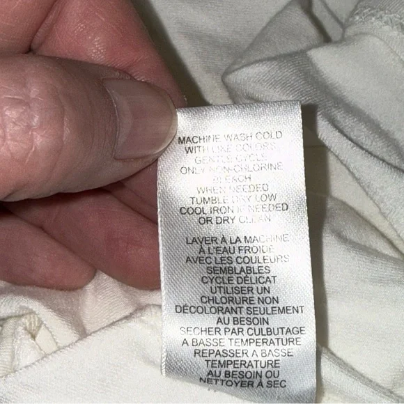 Tahari Cream Ruched Sleeve Top XL Soft Stretch Minimal Chic Blouse - Picture 8 of 9